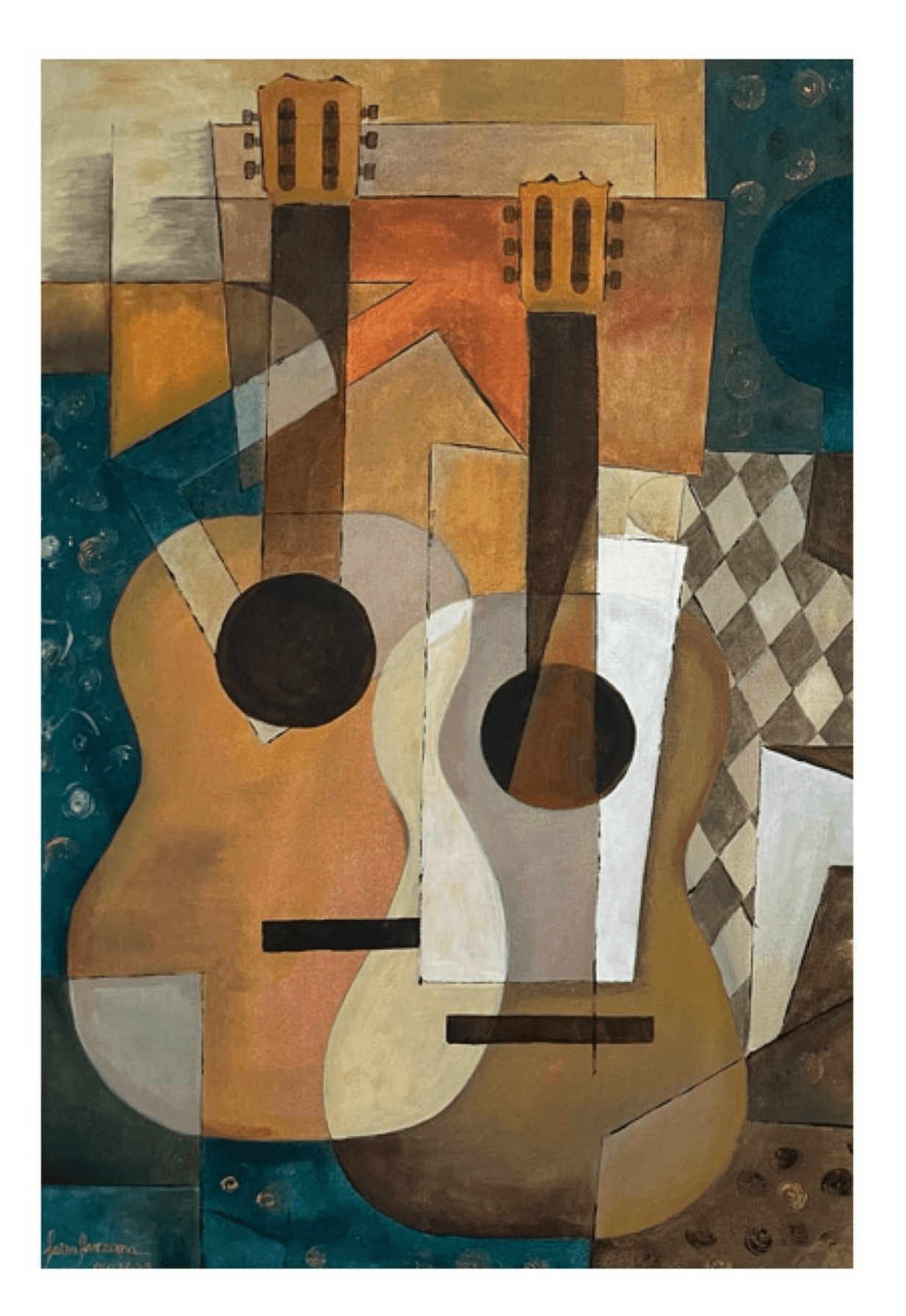 Hand-painted decor piece